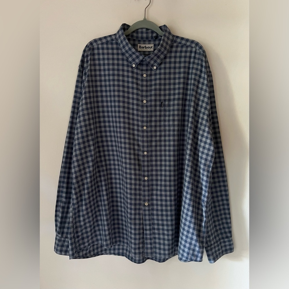 BARBOUR Men’s Sz XXL Tailored Fit  Endsleigh Gighan Button Down Long Sleeves Top